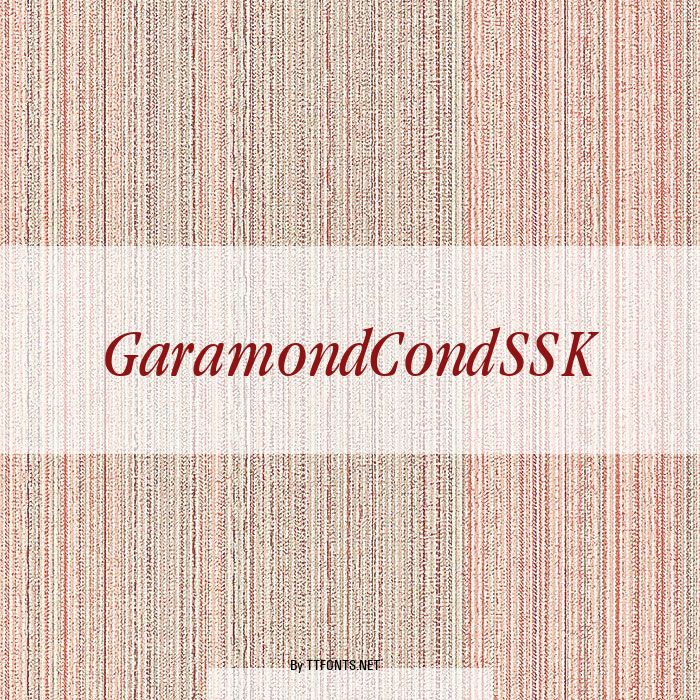 GaramondCondSSK example